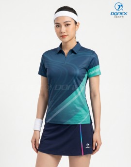 Áo thể thao nữ AC-3866-12-01 Navy phối trắng